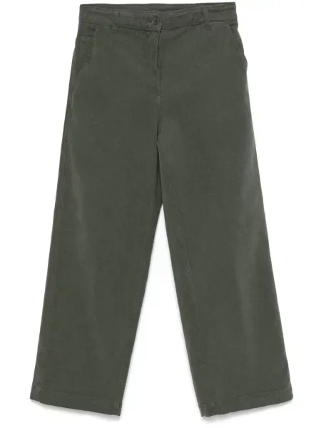 Cropp pantaloni Aspesi din țesătură twill verde