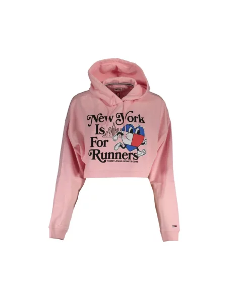 Bluza z kapturem Tommy Hilfiger różowa
