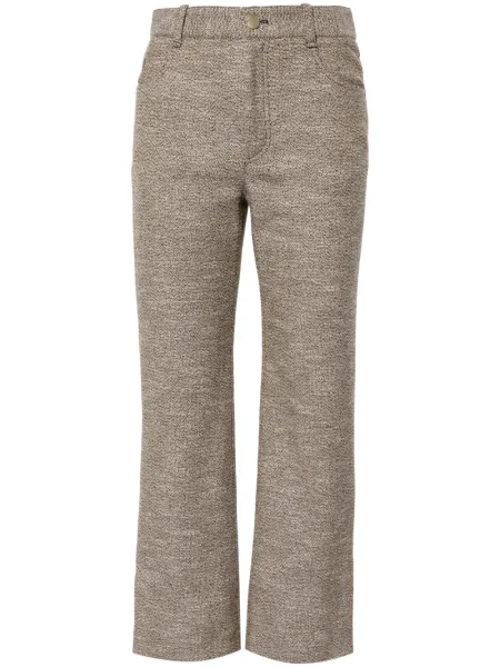 Cropp pantaloni Chloé din tweed galben