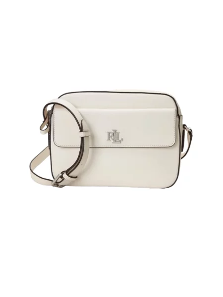 Torebka Lauren Ralph Lauren skórzana z logo brązowa