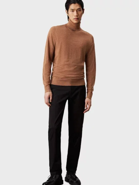 Шерстяная гольф водолазка Calvin Klein коричневая