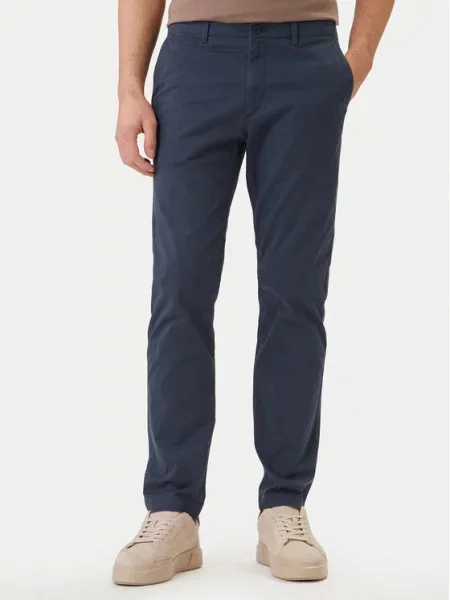 Calvin Klein Jeans Hlače iz tkanine Mornarsko modra