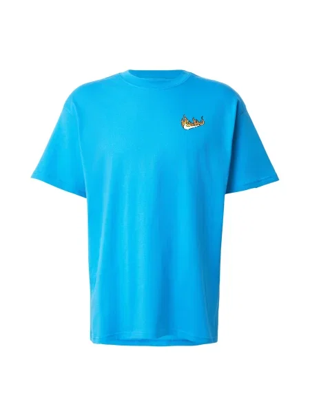 Nike Sportswear Tricou azuriu / galben portocaliu gri