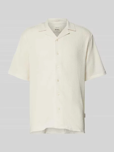 Koszula casualowa o kroju regular fit z kołnierzem z połami model ‘PAUL’ Redefined Rebel biała