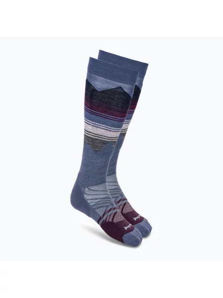 Șosete de schi pentru femei Smartwool Ski Targeted Cushion Pattern OTC nightfall blue albastru