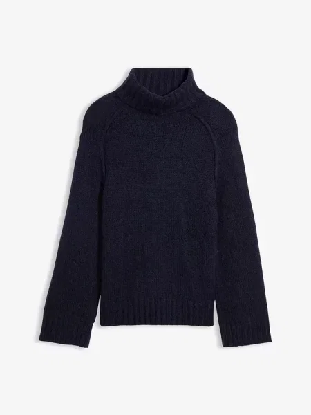 Gruby sweter oversize niebieski