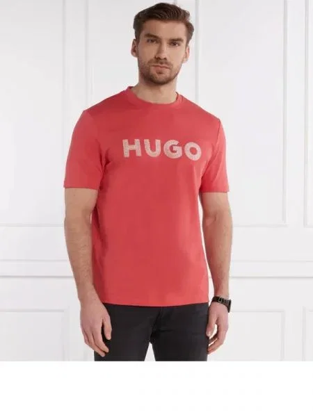 HUGO Tricou Drochet roșu