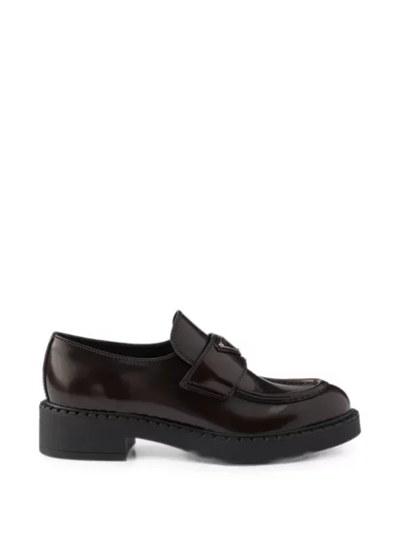 Pantofi loafer Prada din piele maro