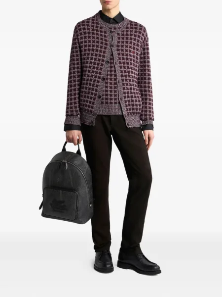 Cardigan Etro cu imprimeu geometric maro