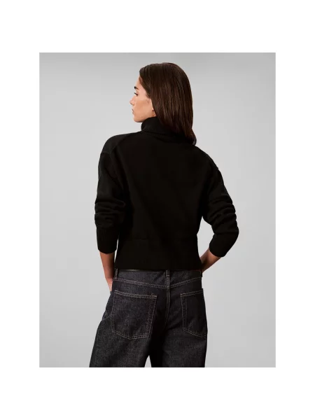 Calvin Klein Jeans Sveter / biela čierna