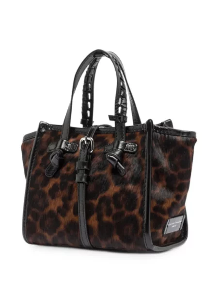 Geantă shopper Gianni Chiarini cu imagine cu model leopard maro