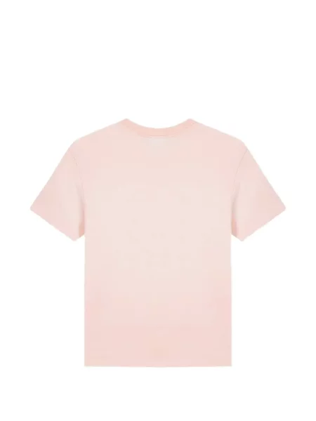 Scurt tricou Maison Labiche cu broderie roz