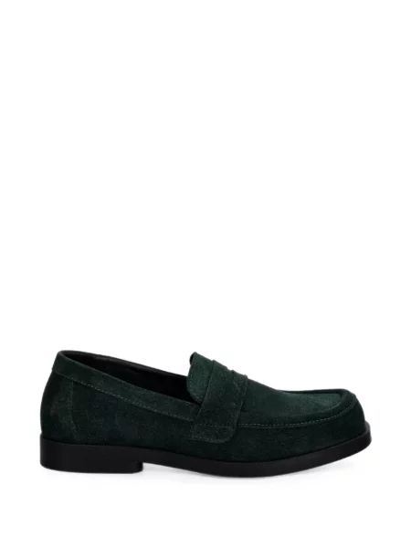 Pantofi loafer Fly London din piele de căprioară verde