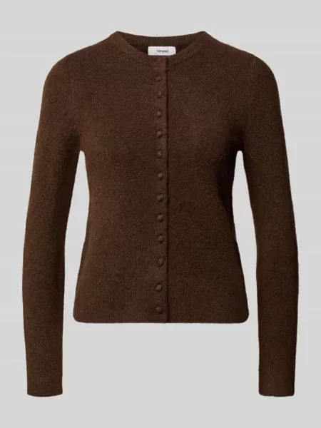 Kardigan rozpinany o kroju slim fit z dodatkiem wełny model Sia' Topshop