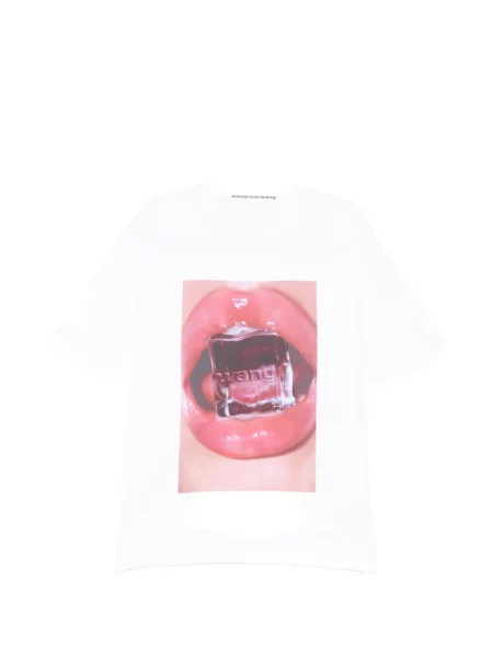 Grafic tricou Alexander Wang alb