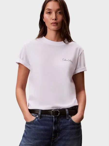 Класична футболка Calvin Klein Jeans біла