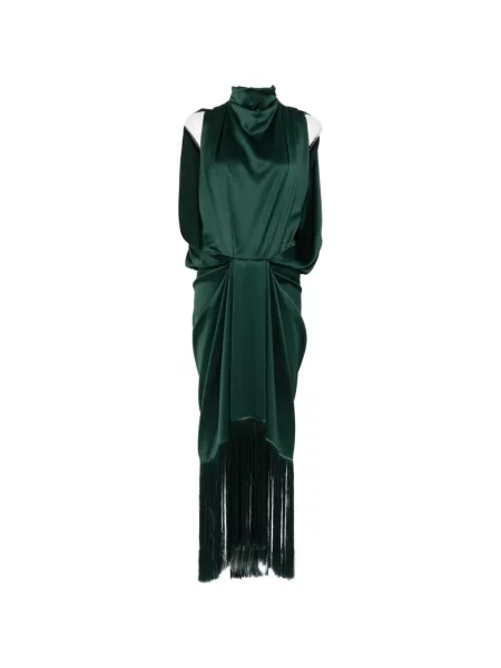 Rochie maxi Esse Studios cu franjuri verde