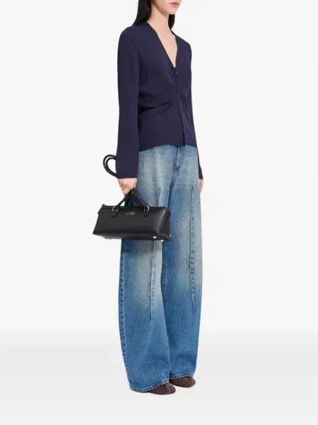 Top Mm6 Maison Margiela s V-izrezom plava