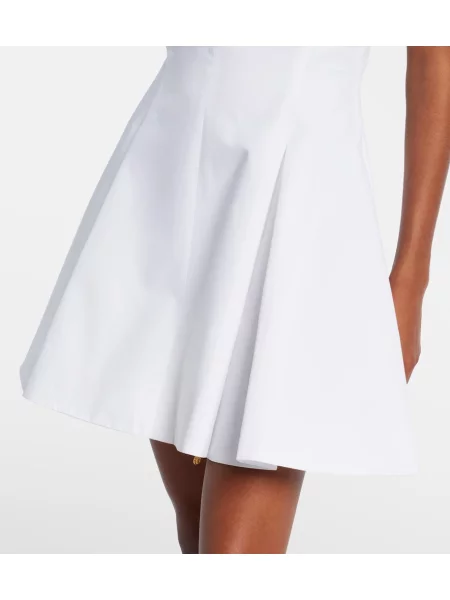 Rochie Balmain cu volane din poplin alb