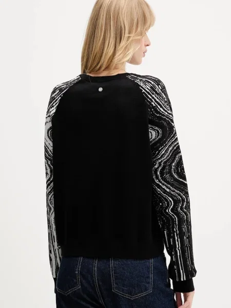 Desigual pulóver KODIAK könnyű fekete