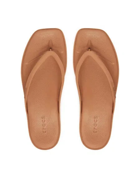 Šlepetės per pirštą Crocs Miami Flip ruda