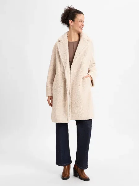 Opus płaszcz zimowy Honise Kobiety jednolity 38 beżowy