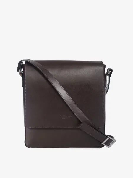 Кожаная сумка кросс-боди Inbag коричневая