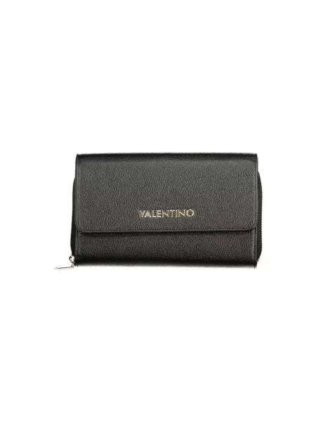 Lniany portfel Valentino Bags czarny