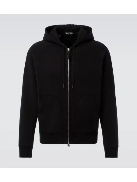 Jersey hoodie Tom Ford črna