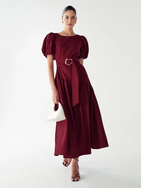 Willa Rochie ELONA auriu / burgundy roșu