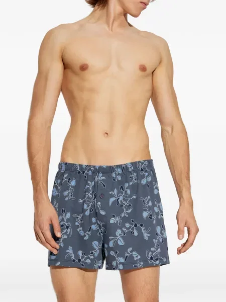 Boxeri Hanro cu model floral cu imagine albastru
