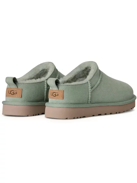 UGG papuci din piele întoarsă W Classic Micro verde