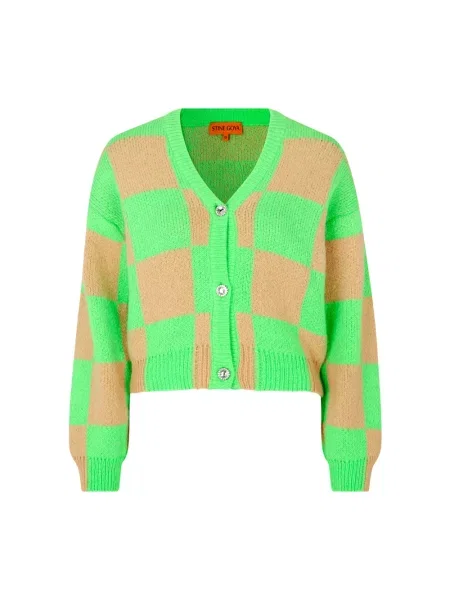Wielobarwność kardigan Stine Goya z alpaki w kratkę