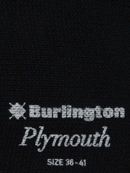 Skarpety z detalem z logo model ‘PLYMOUTH’ Burlington czarne