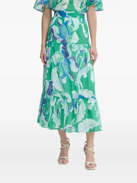 Fustă Morgan cu model floral cu imagine verde
