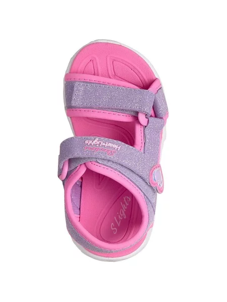 Sandały dla dzieci Skechers S Lights heart Lights Sandal fioletowe