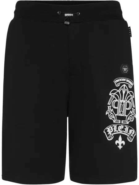 Pantaloni scurți Philipp Plein cu imagine negru