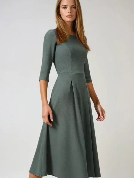 Trend Alaçatı Stili Rochie stuf verde