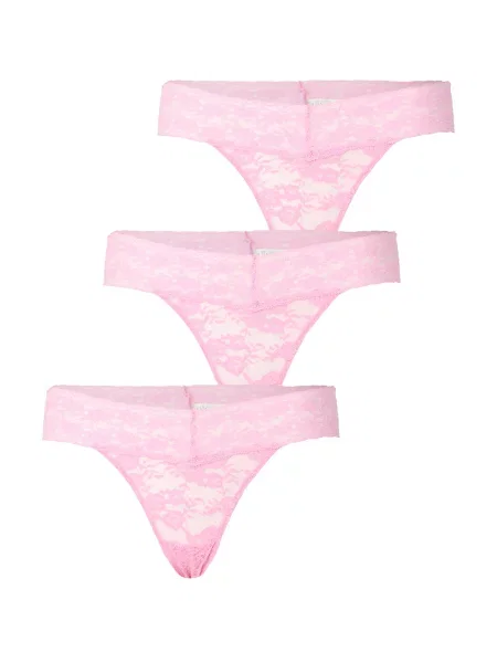 Lindex Tanga Lacey deschis roz