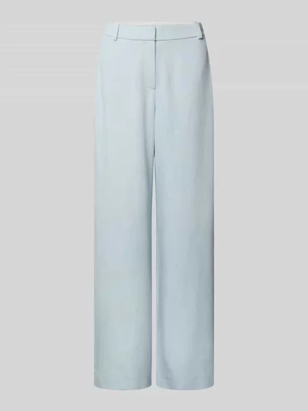 Spodnie garniturowe w kroju wide fit z czystego lyocellu Jake*s Collection błękitne
