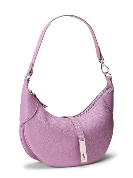 Шкіряна сумочка Polo Ralph Lauren фіолетовий