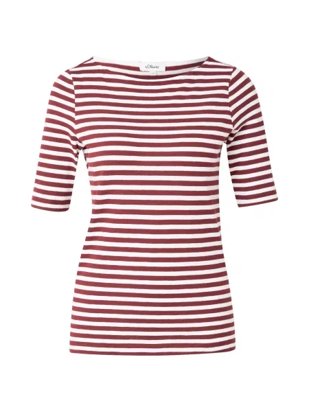 S.Oliver Tricou deschis / roșu merlot bej