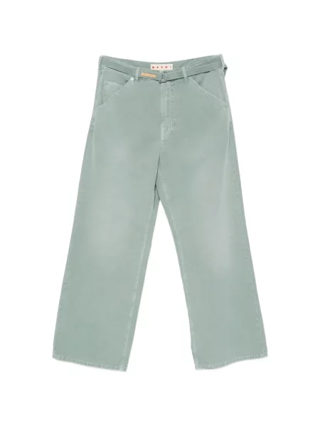 Cu centură pantaloni Marni verde