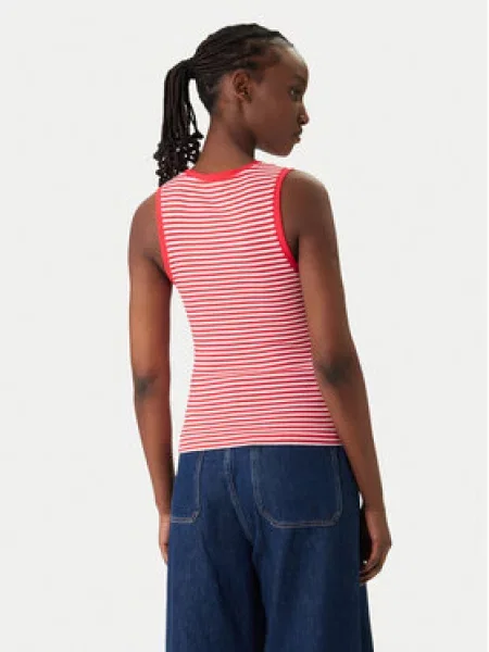 Tommy Jeans Top Essential rdeča