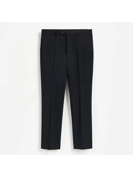Reserved Oblekové kalhoty slim fit tmavomodrá