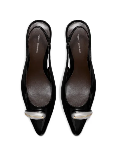 Pantofi cu toc Tory Burch slingback negru