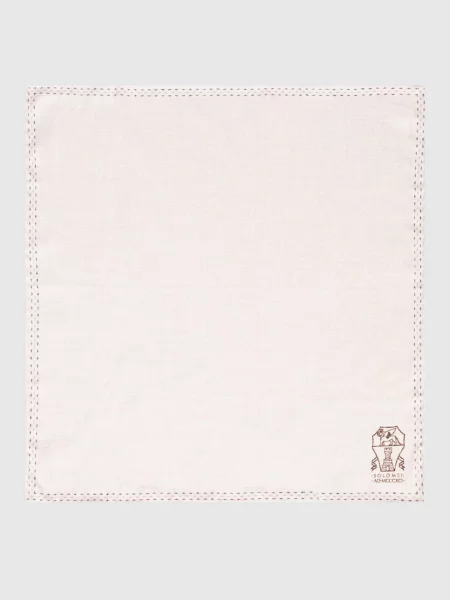 Шелковый платок Brunello Cucinelli с принтом серый