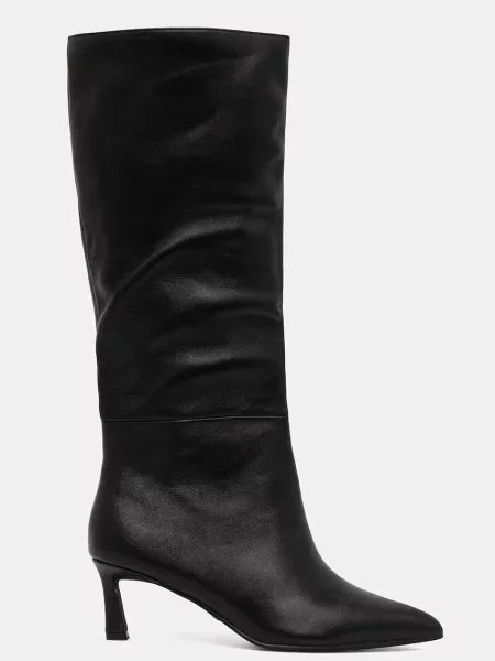 Kožené čižmy Steve Madden Lavan čierna