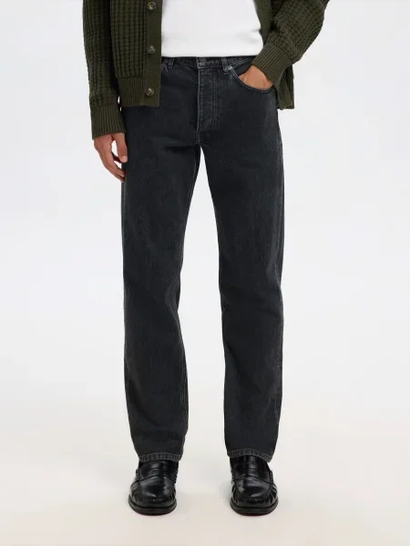 SELECTED Džínsy denim sivý