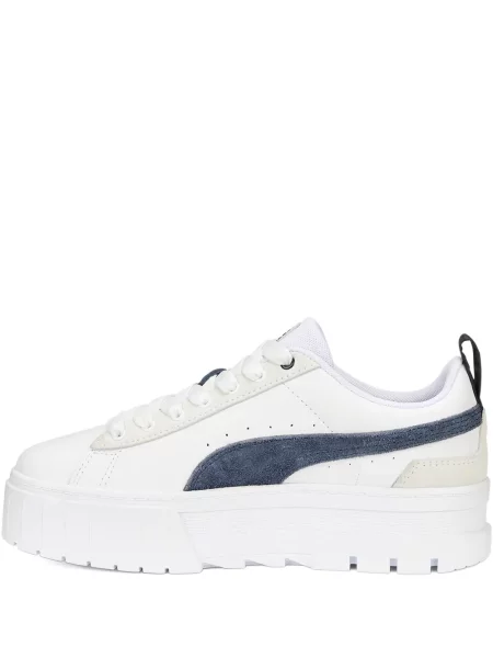 Sneakerși Puma Platform din piele cu platformă alb